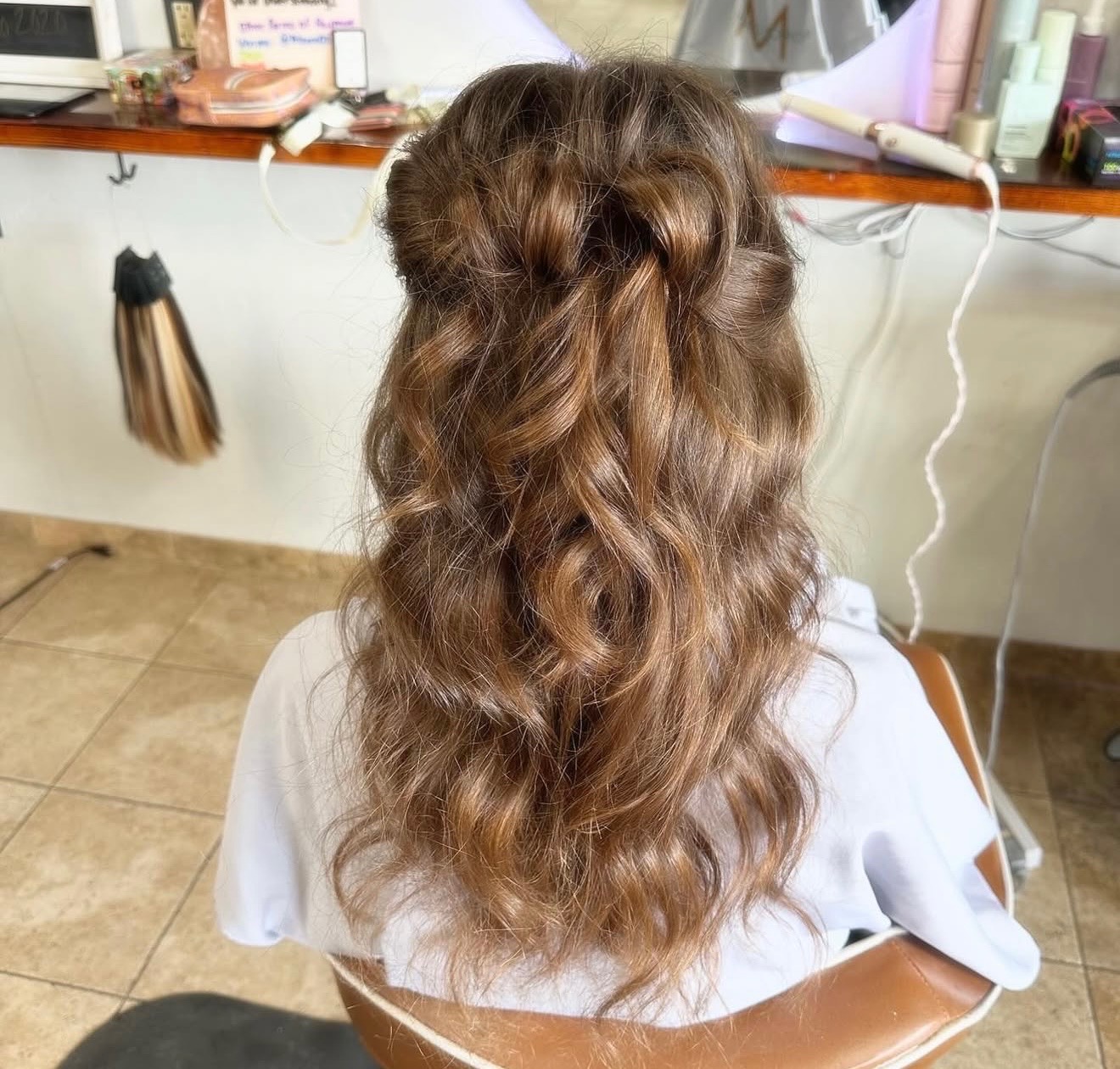 Updo styling result