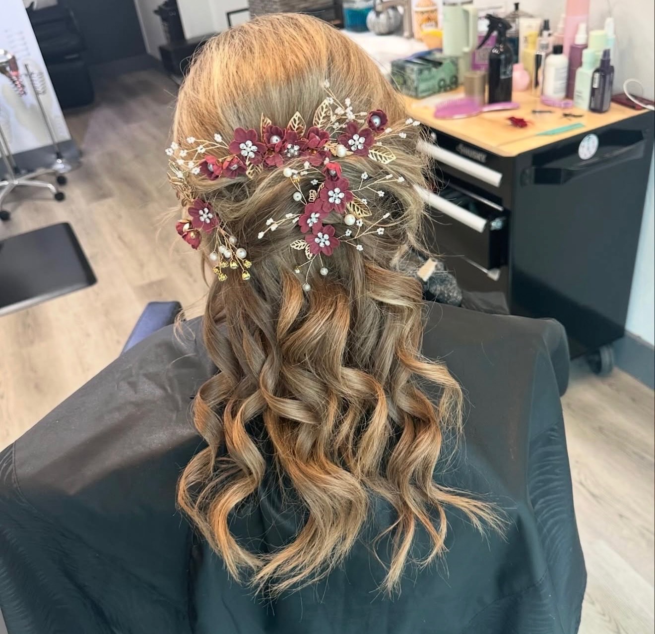 Updo styling result