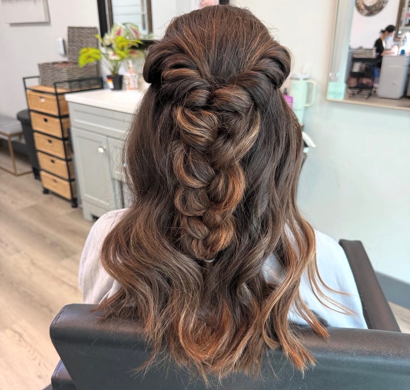 Updo styling result