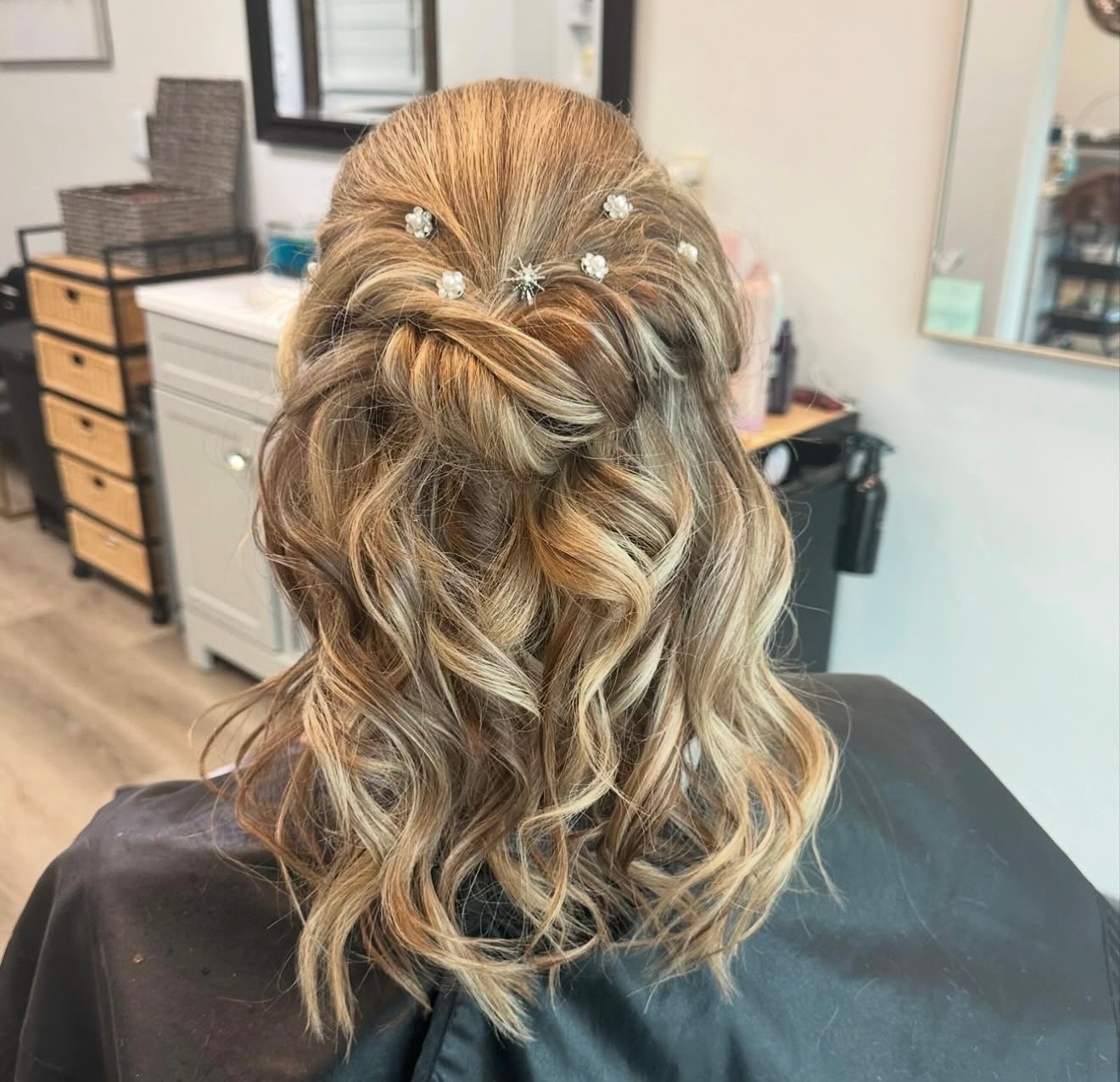 Updo styling result