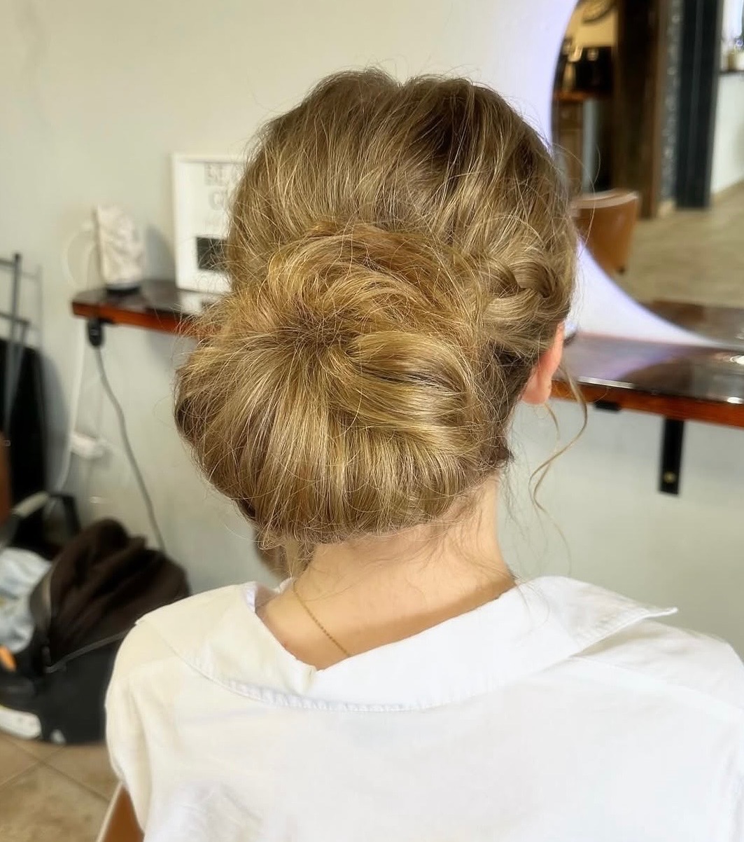Updo styling result